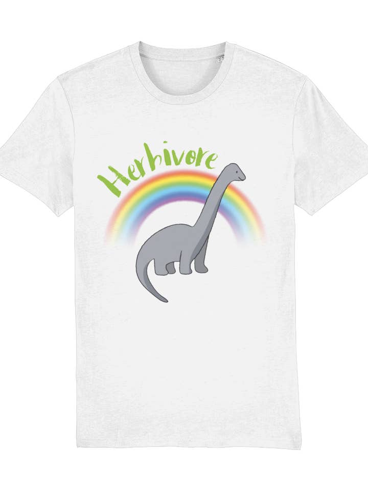 Herbivore T-Shirt - White for wholesale by Happi Noggi