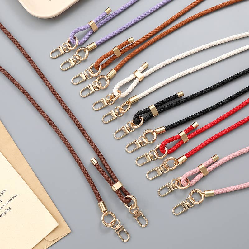 MKS America - Wholesale Phonecase Strap - New Adjustable Woven Leather Crossbody Phone Strap7