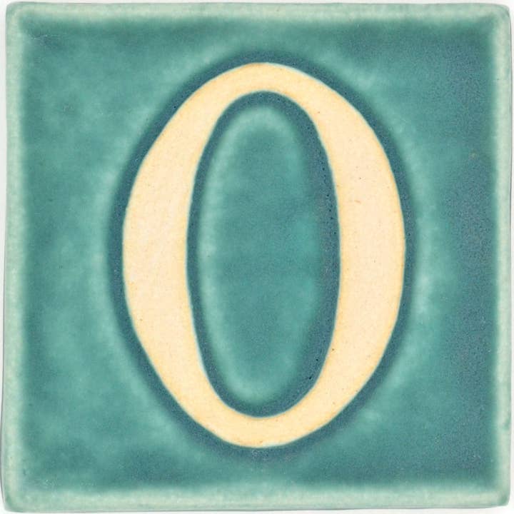 4x4 Número da Casa 0 por atacado de Little Traverse Tileworks