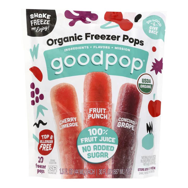 Ware Spark - Wholesale Fruit Juice - Goodpop - Freezer Pops Variety - Case Of 6-20/1.5 Z