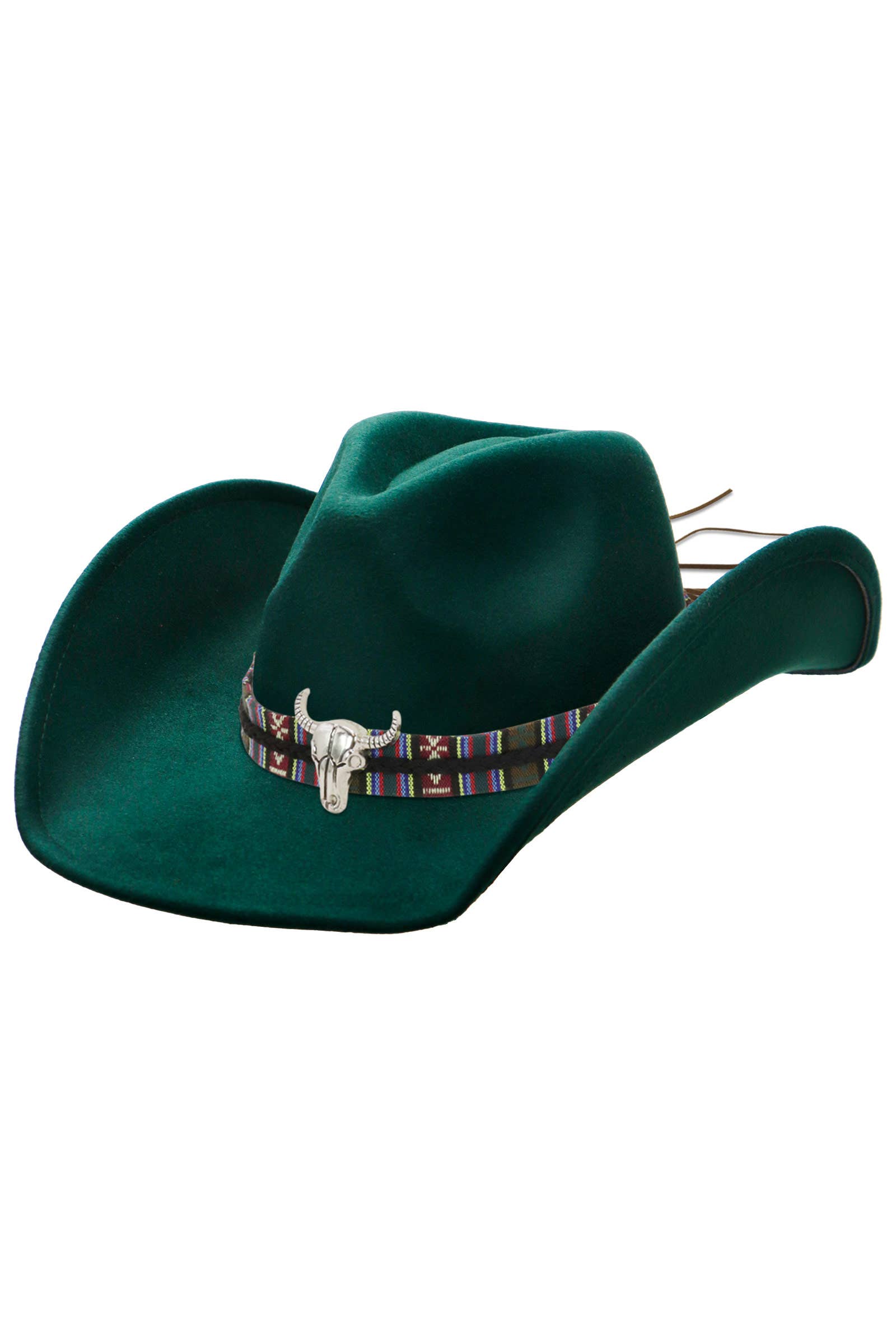 Cap Zone – Chapéu de cowboy - Unissexo por atacado – Chapéu de Feltro Cowboy Cap Zone Tycoon com Aba Relaxada e Fivela Tribal Navajo5