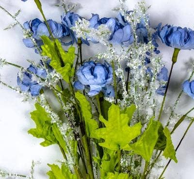 KMI International Corp. - Wholesale Artificial Flowers - Wild Flower Bouquet 19in, Hw, Blue