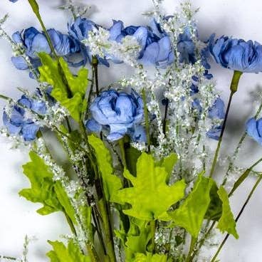 KMI International Corp. - Wholesale Artificial Flowers - Wild Flower Bouquet 19in, Hw, Blue0