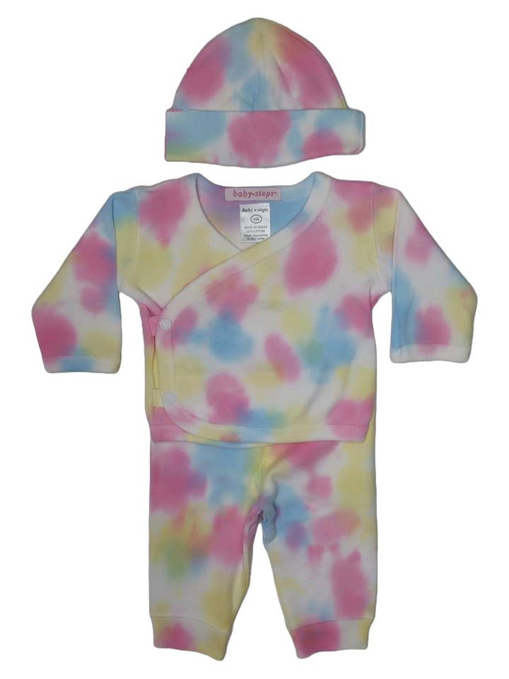 717TD-MACKENZIE Tie Dye 3 Piece Set for wholesale by 🤍Baby Steps and Mish Kids