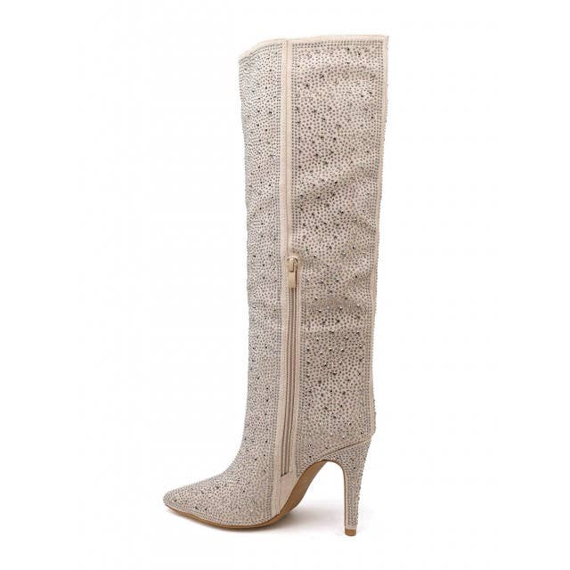 No Doubt Shoes - Wholesale Boots - Women's - SPARKLY EMBELLISHED STILETTO HEEL PARTY KNEE HIGH BOOTS6