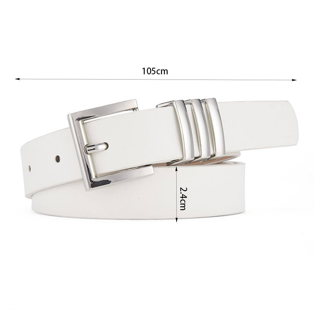ACCITY - Wholesale Belt - Women's - MATTE KOREAN-STYLE METAL SQUARE BUCKLE BELT_CWASC05808