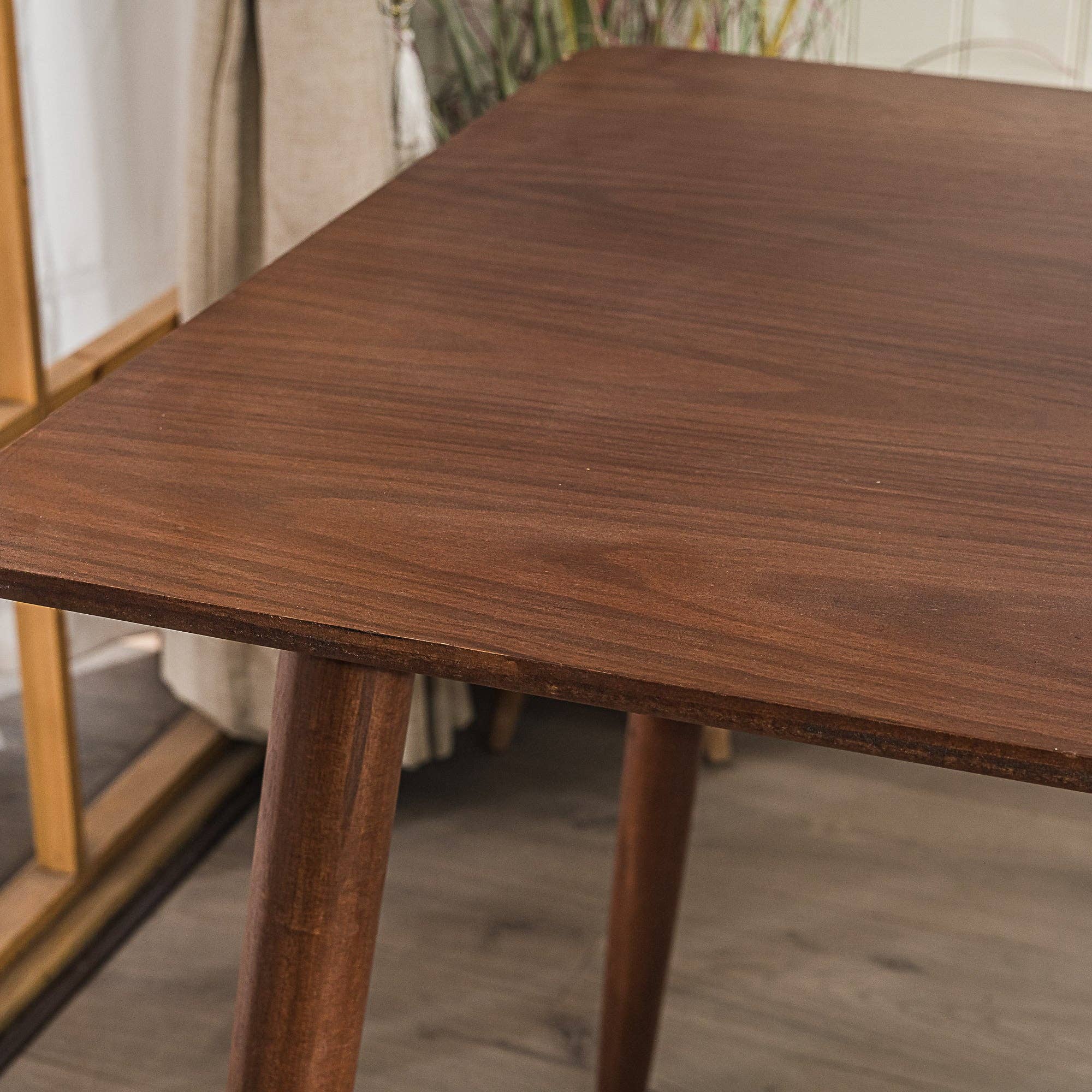 Nordlys - Wholesale Side Table - BONIFACIO 4-Person Rectangular Walnut Wood Dining Table5