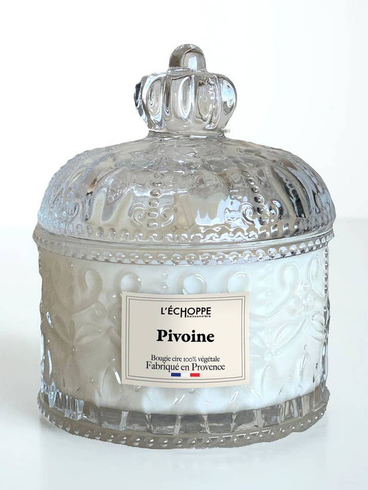 Peony - Geurkaars 180 g voor wholesale door L'Échoppe Buissonnière