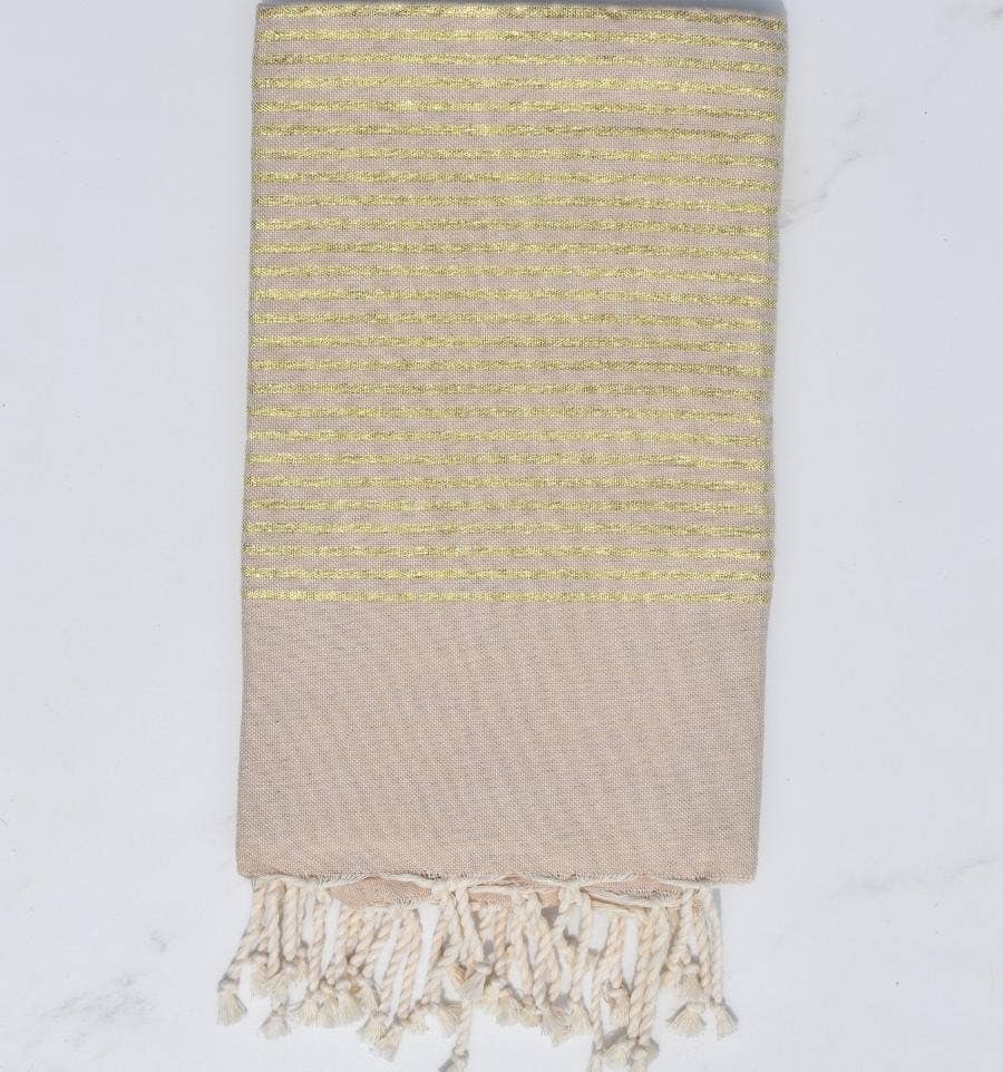 Fouta Tunisia - Wholesale Beach Towel - Fouta with golden lurex threads4