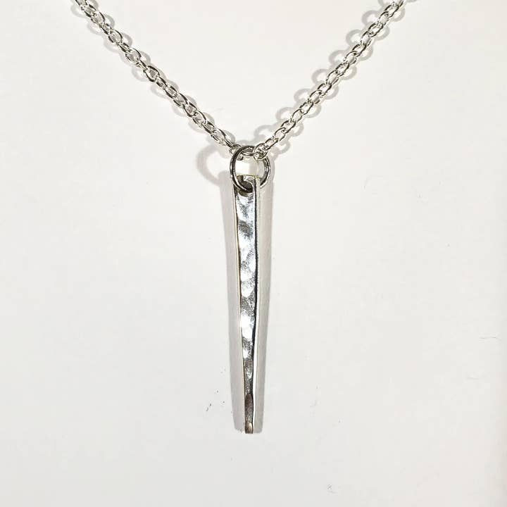 Silver Pendant Necklace, Silverware Jewelry, 20" for wholesale by Lost & Forged