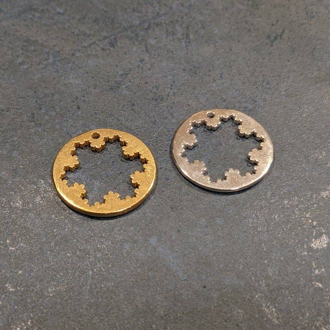 Koch Snowflake Necklace (Metal) for wholesale by Hanusa Design