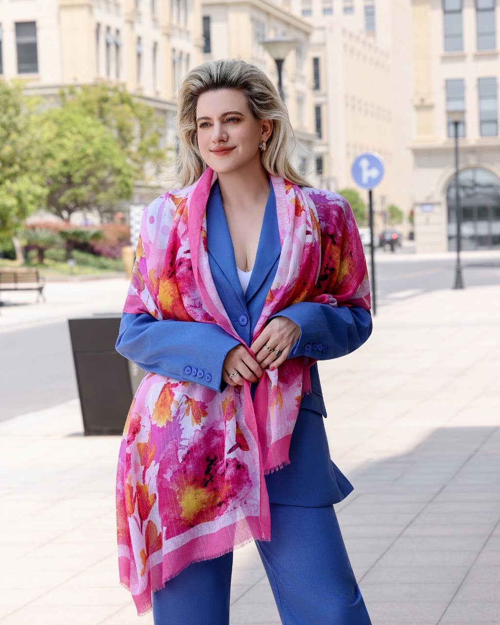 Emilie collection - Wholesale Scarf - Women's - Scarf with glitter and print9