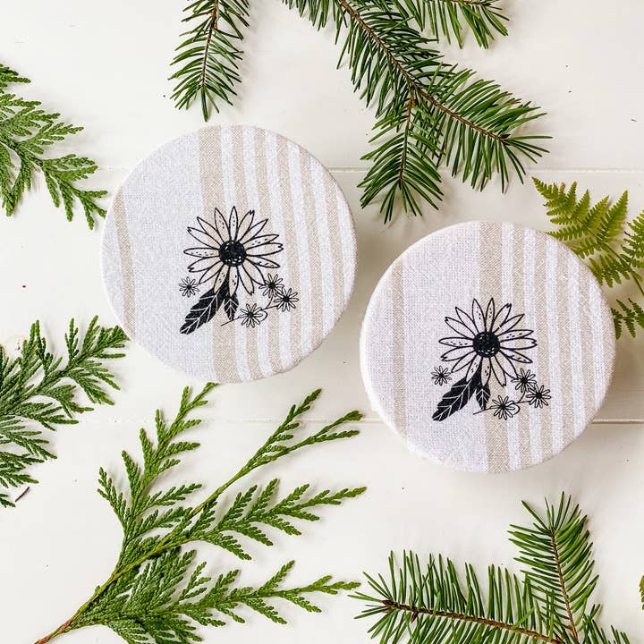 Lot de 2 couvercles de bocal Daisy Mason/Rangement des aliments/Bocal Mason pour la vente par Your Green Kitchen