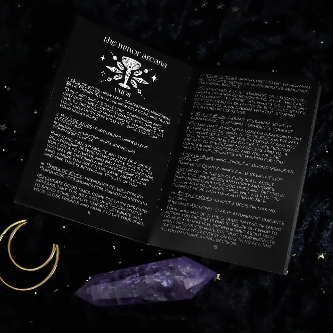 Moonstruck Crystals – wholesale Tarot-kort – MINI Gold Crystalstruck Tarot© Kortlek4