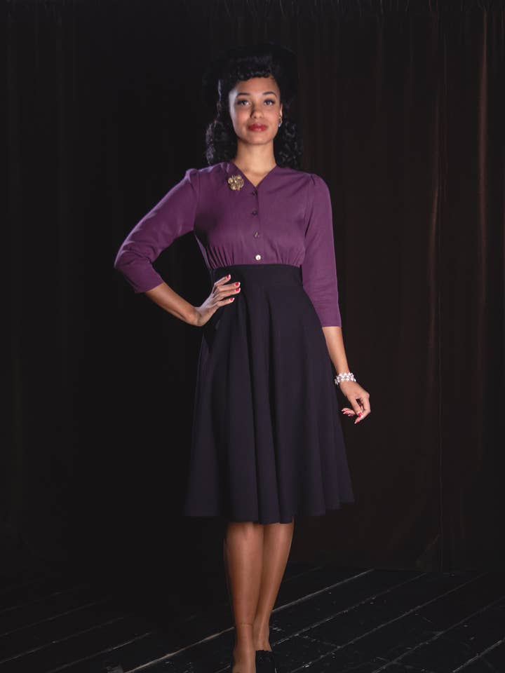 Theresa, 40s dress with flared skirt for wholesale by Gabriele Sabe