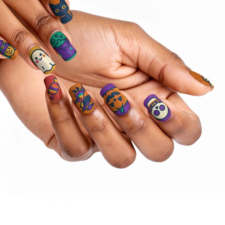 FYNE BODY - Wholesale Press-on/fake nails - Ghostly Glam Halloween Multicolor Press-On Nails78