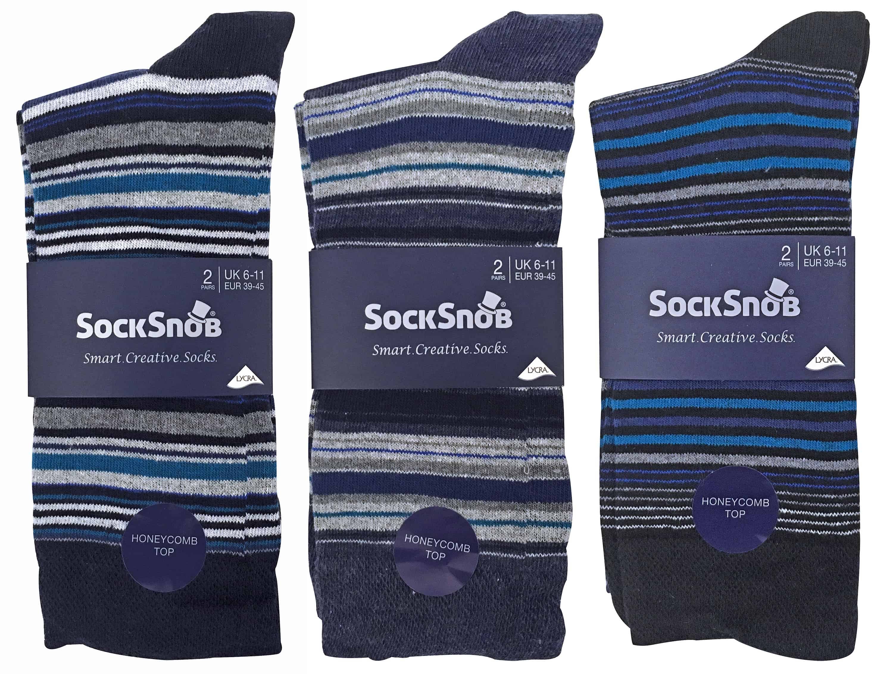 Pontivia Commerce – wholesale Socks – Men's – Mens 6 pack colourful striped patterned dress cotton socks5