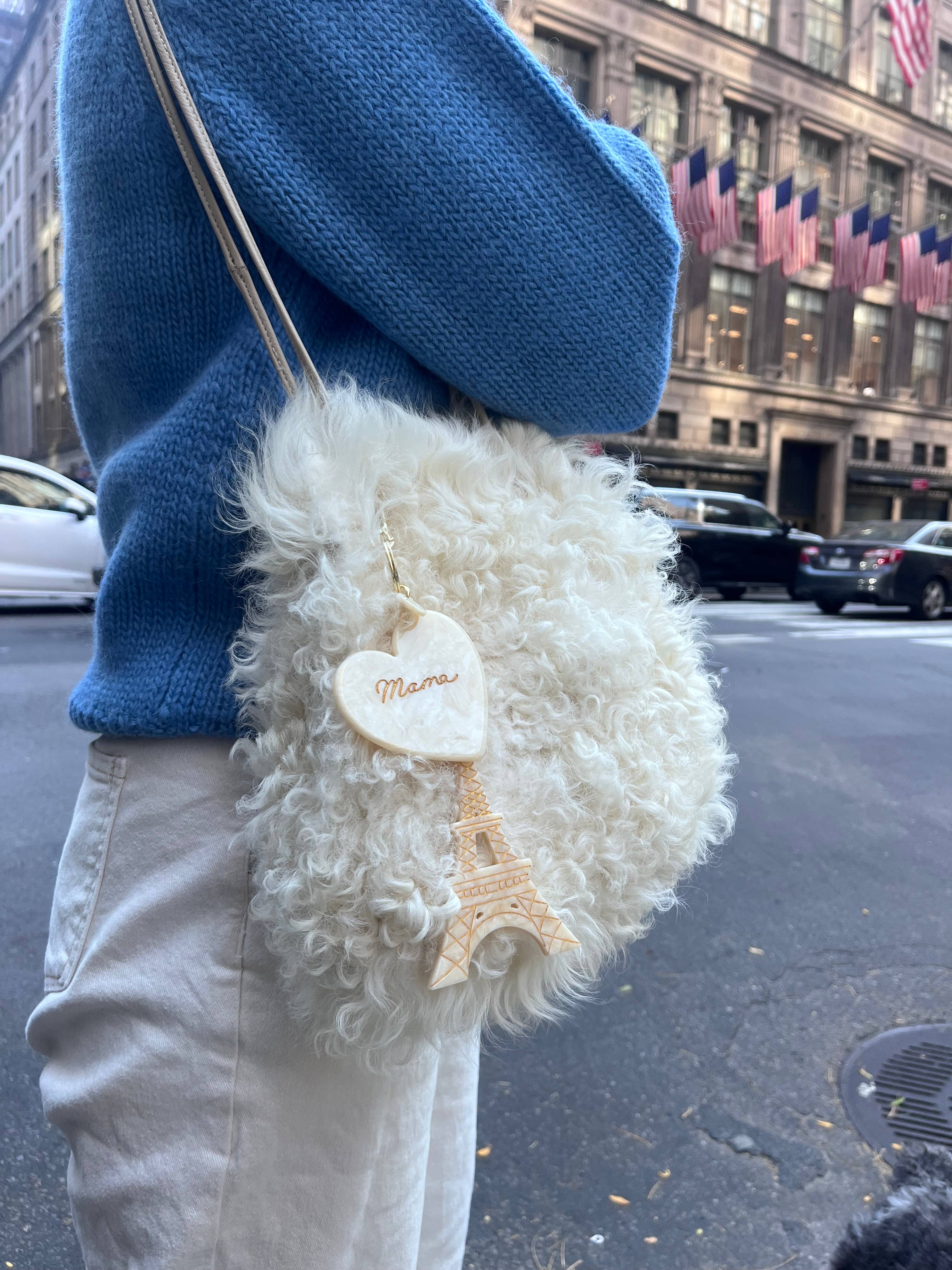 Solar Eclipse - Wholesale Keychain - Women's - Hand-painted Mama Heart Acetate Bag Charm + Keychain2