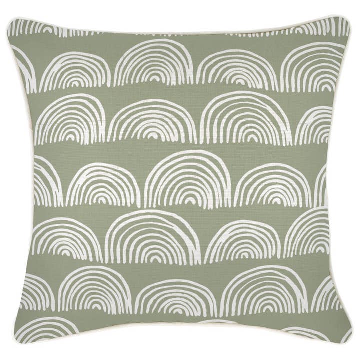 Cushion Cover-With Piping-Rainbows-Sage-45cm x 45cm for wholesale by Escape To Paradise