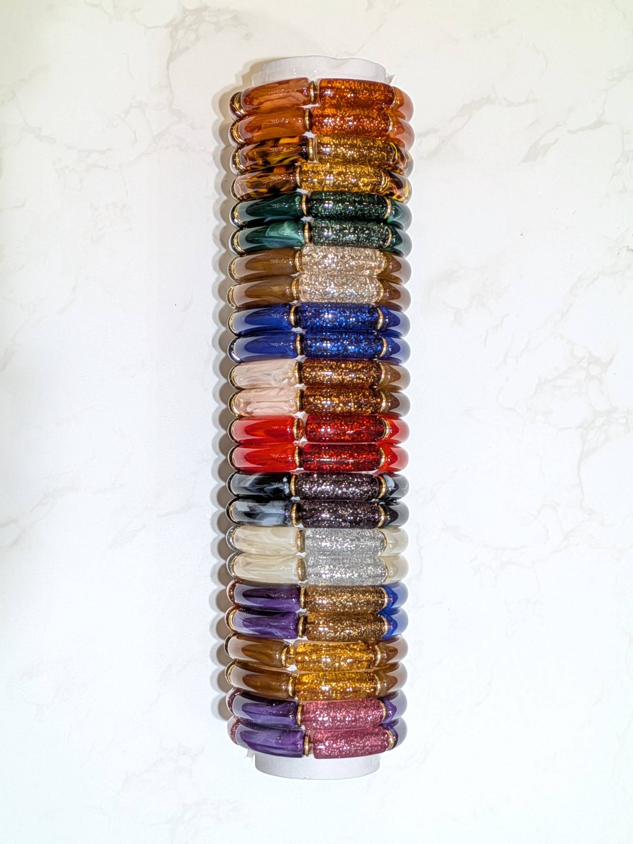 LOLO & YAYA - Wholesale Link & Chain Bracelet - Set of 24 elastic bracelets at 4.40 on free display stand1