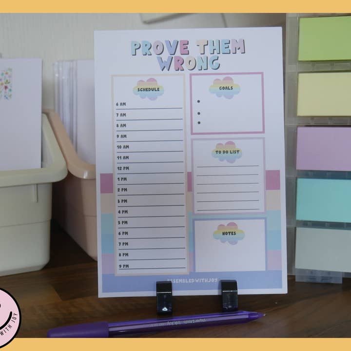 Prove them wrong daily planner for wholesale by Assembledwithjoy