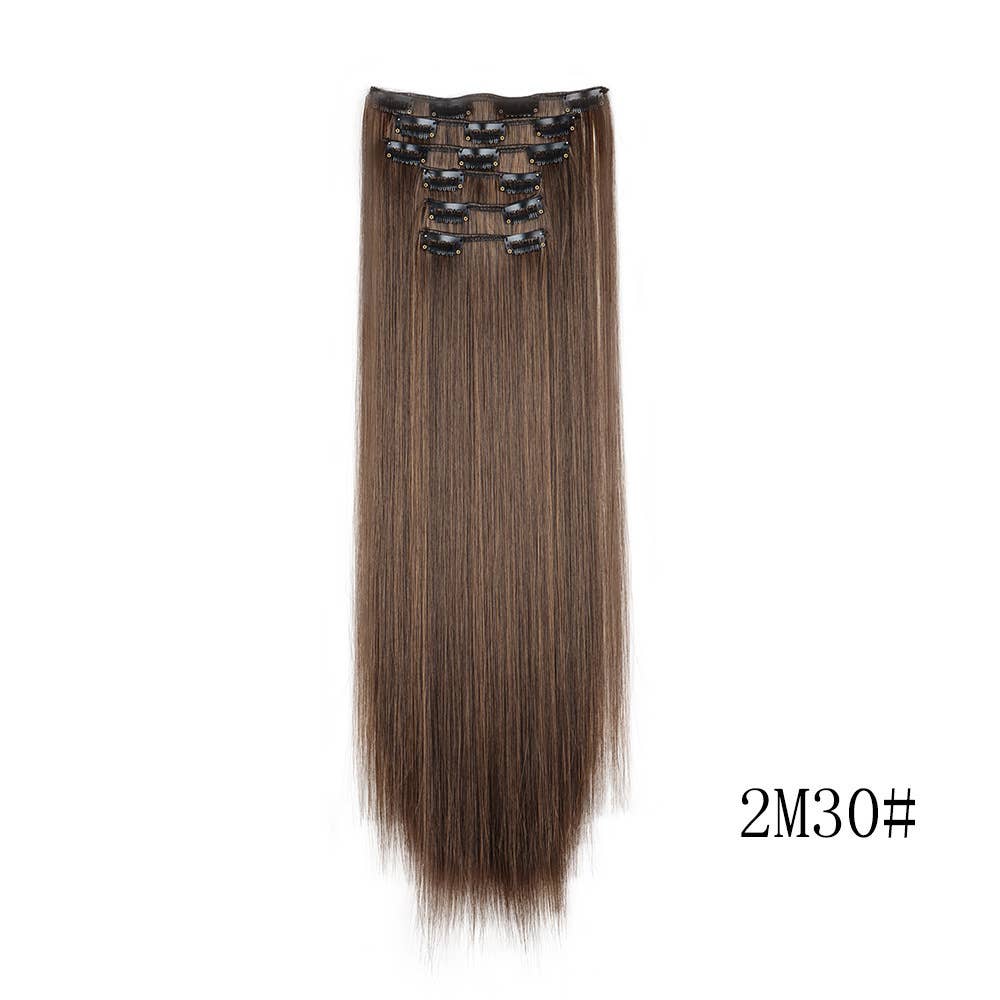 AK Brand – Großhandel Extensions – Clip-in Haarverlängerung Lang Glattes Synthetisches Haarteil2