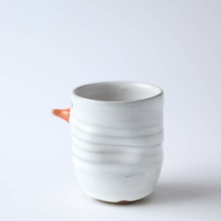 Gravesco Pottery - Wholesale Coffee/Tea Cup - Reclamation Wine Cup Snowman Handmade Ceramic Coffee Cup