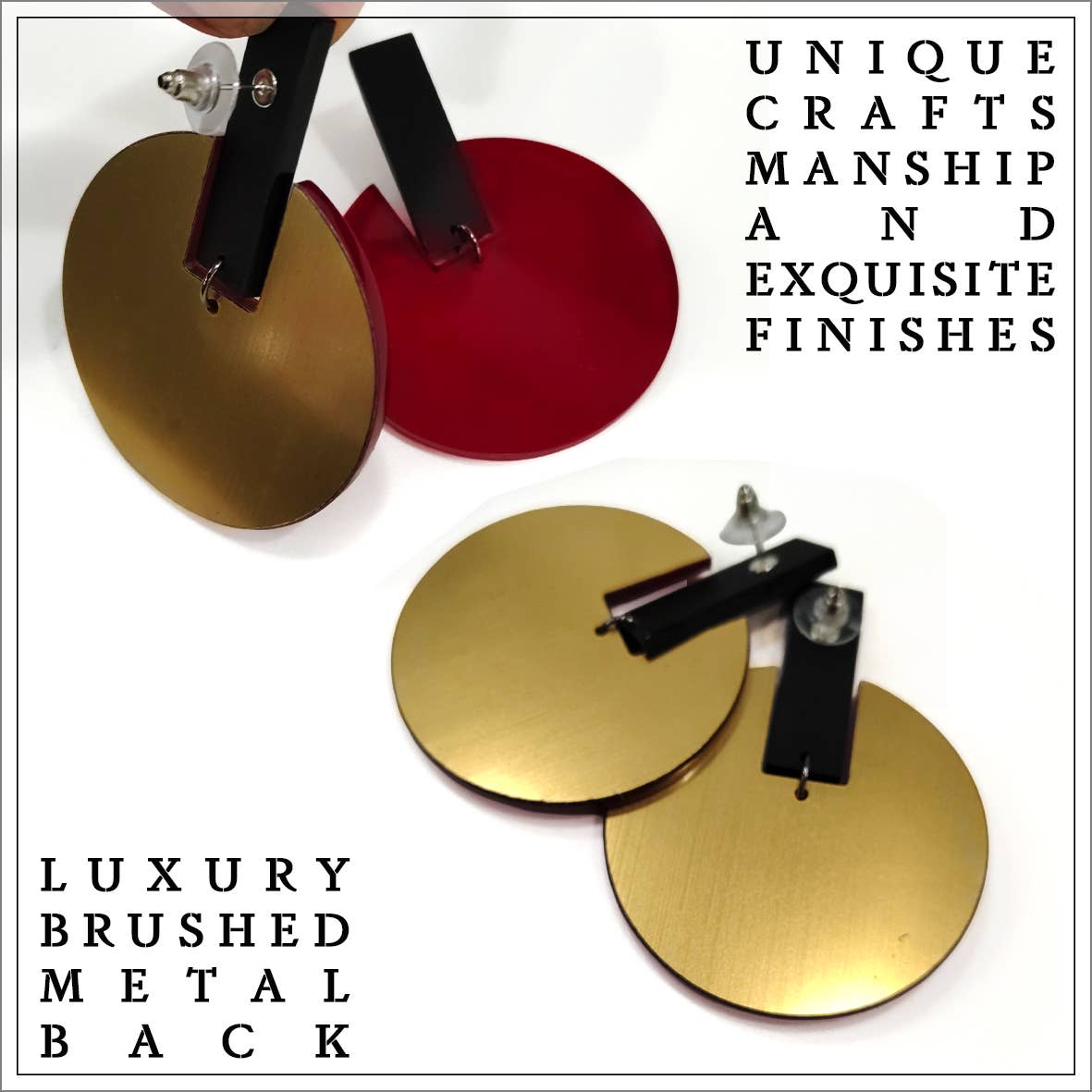 ALEX+SVET - Wholesale Dangle Earrings - ANITA LG "hoop" acrylic earrings LUSH GLOW line10