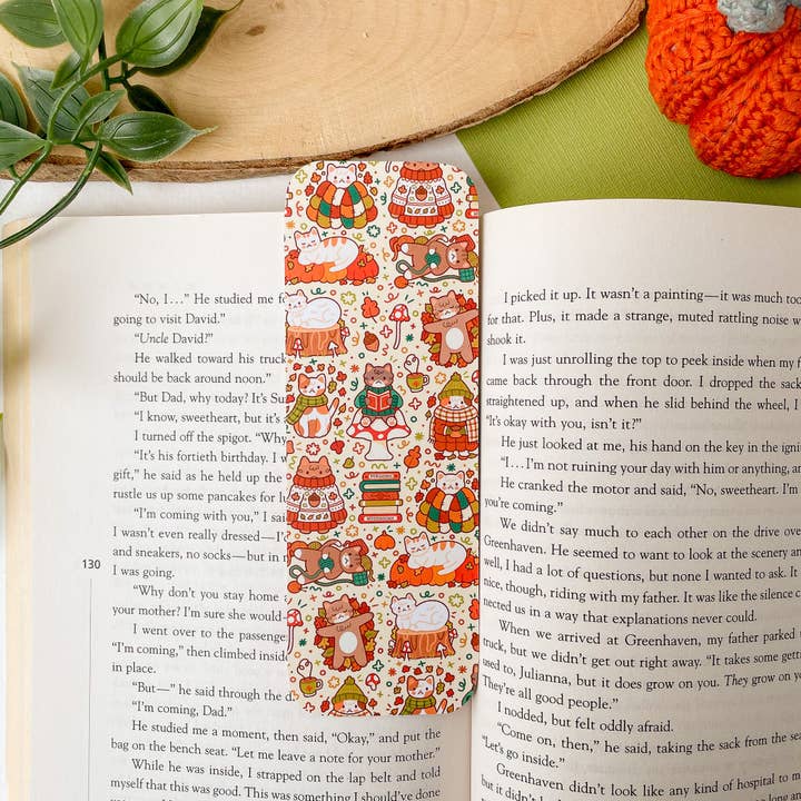 Marque-page Chats Automnaux pour la vente par Laurel Mae Art