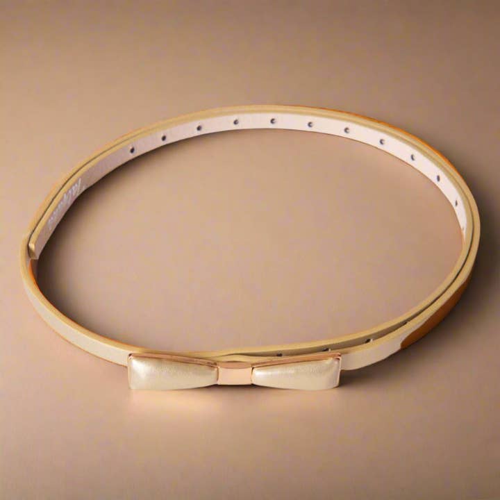 Tatyana Clothing - Wholesale Belt - Women's - Adjustable Length Retro-Inspired Metal Bow Belt3