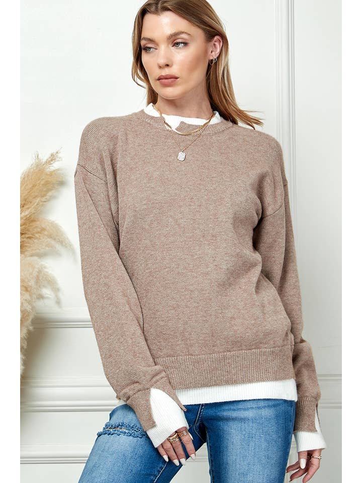 Cezele - Vendita all'ingrosso Maglione tricot - Donna - Maglione in maglia a maniche lunghe - 100% acrilico10