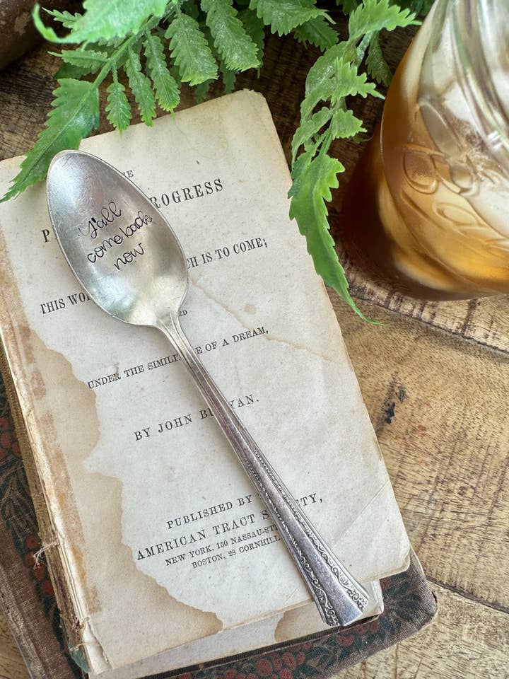 Y’all Come Back Now Vintage Stamped Spoon for wholesale by The Sassy Barn