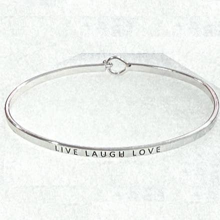 FR2681 LIVE LAUGH LOVE_3mm Message Armbånd i messing for engroshandel hos 0011 PREMIERE