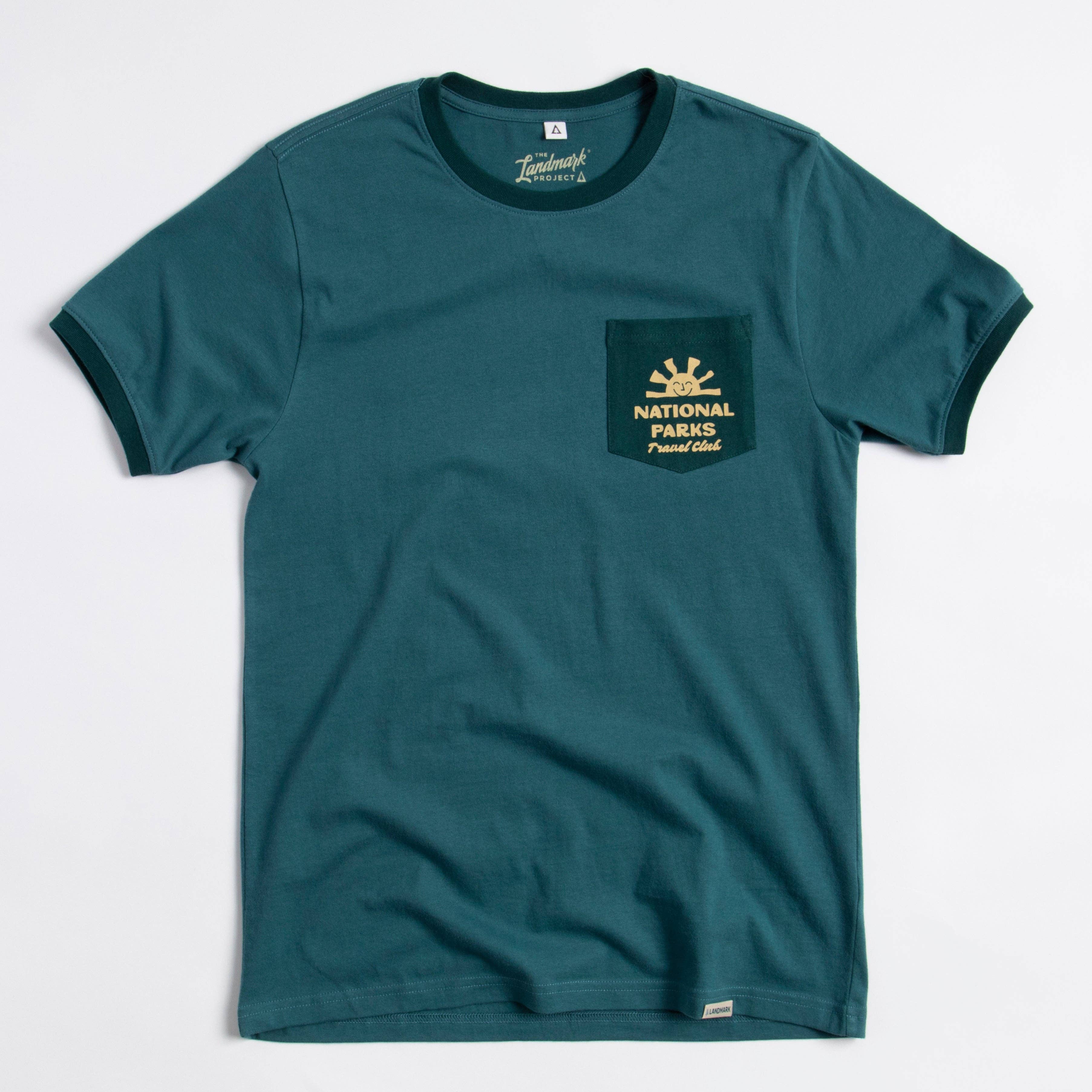 The Landmark Project – wholesale Screen printed t-shirt – unisex – National Parks Coast-to-Coast Unisex Short Sleeve Ringer Tee w/ Pocket1