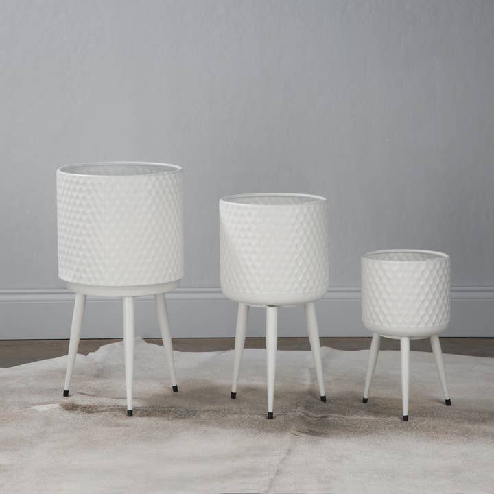 Tripar International - Wholesale Plant Pot Stand - Textured Metal Bins - Set of 310