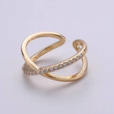 Criss Cross Ring for wholesale by Good Karma Designs