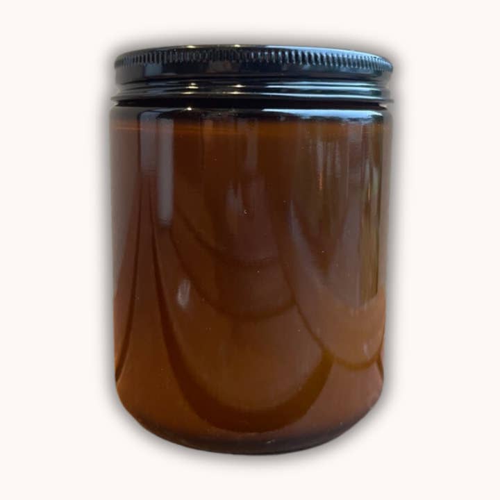 Bougie en soja 200 g sans étiquette - Marque privée - Pot ambré pour la vente par Melbourne Candle Club