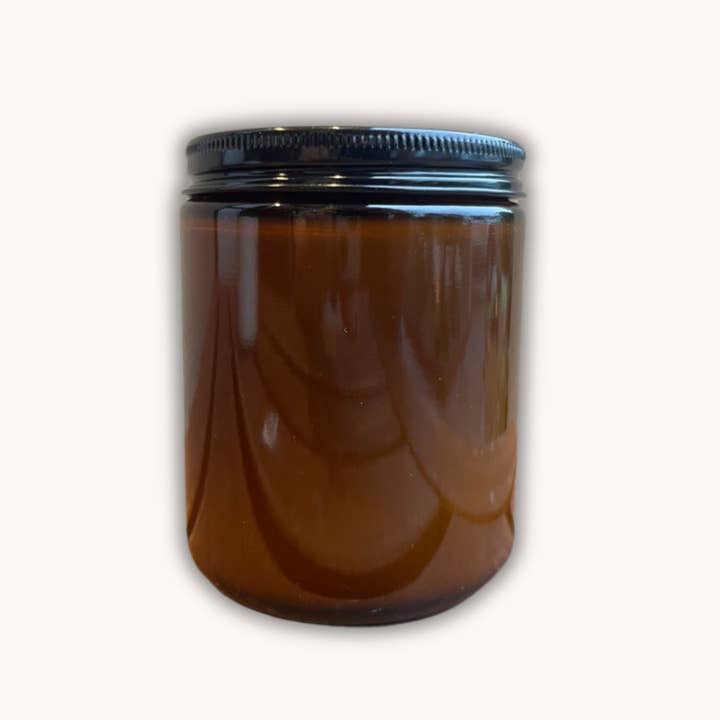 200g Unlabelled Soy Candle - Private Label - Amber Jar for wholesale by Melbourne Candle Club
