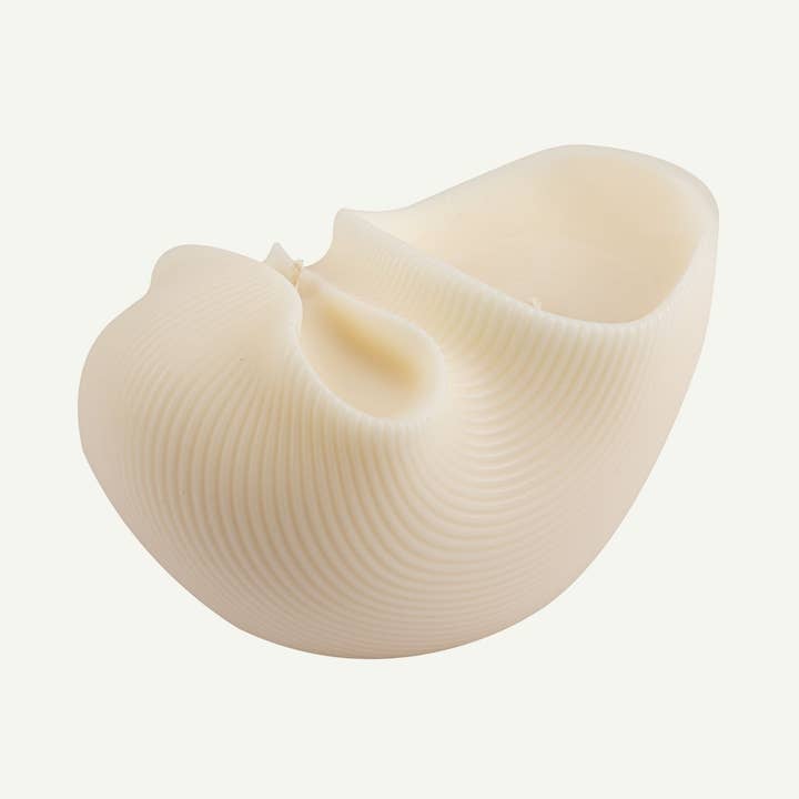 Escultura Vela Concha – Cera de colza, H 10 cm para venta al por mayor de NOMA Studio