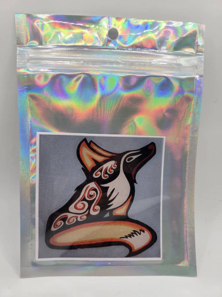 Pegatina de 3" Zorro Ártico para venta al por mayor de 10 Buffalos Art