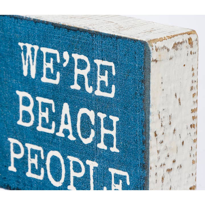 Primitives by Kathy - Wholesale Decorative Figurine - We're Beach People Block Sign3