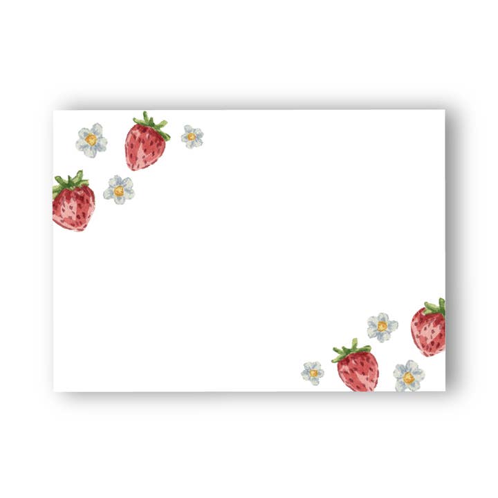 Strawberries Mini Me Note Set - Kid Thank you, Lunch note for wholesale by By Caroline Ann