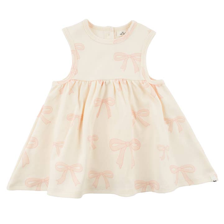 Vestido de Alças Rosa com Laços Grandes por atacado de oh baby!