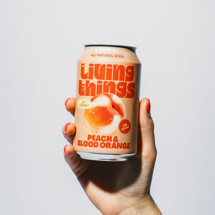 Living Things - Wholesale Frisdrank/koolzuurhoudende drank - Living Things Prebiotic Frisdrank - Perzik & Bloedappelsien