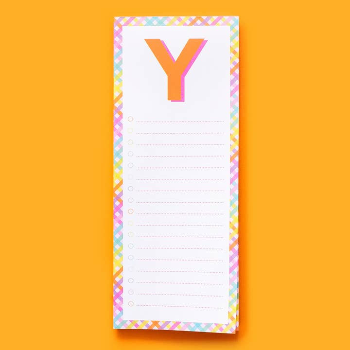 Taylor Elliott Designs - Wholesale Notepad - List Pad w/ Magnet - Letters A - Z - 100 Sheets - Each27