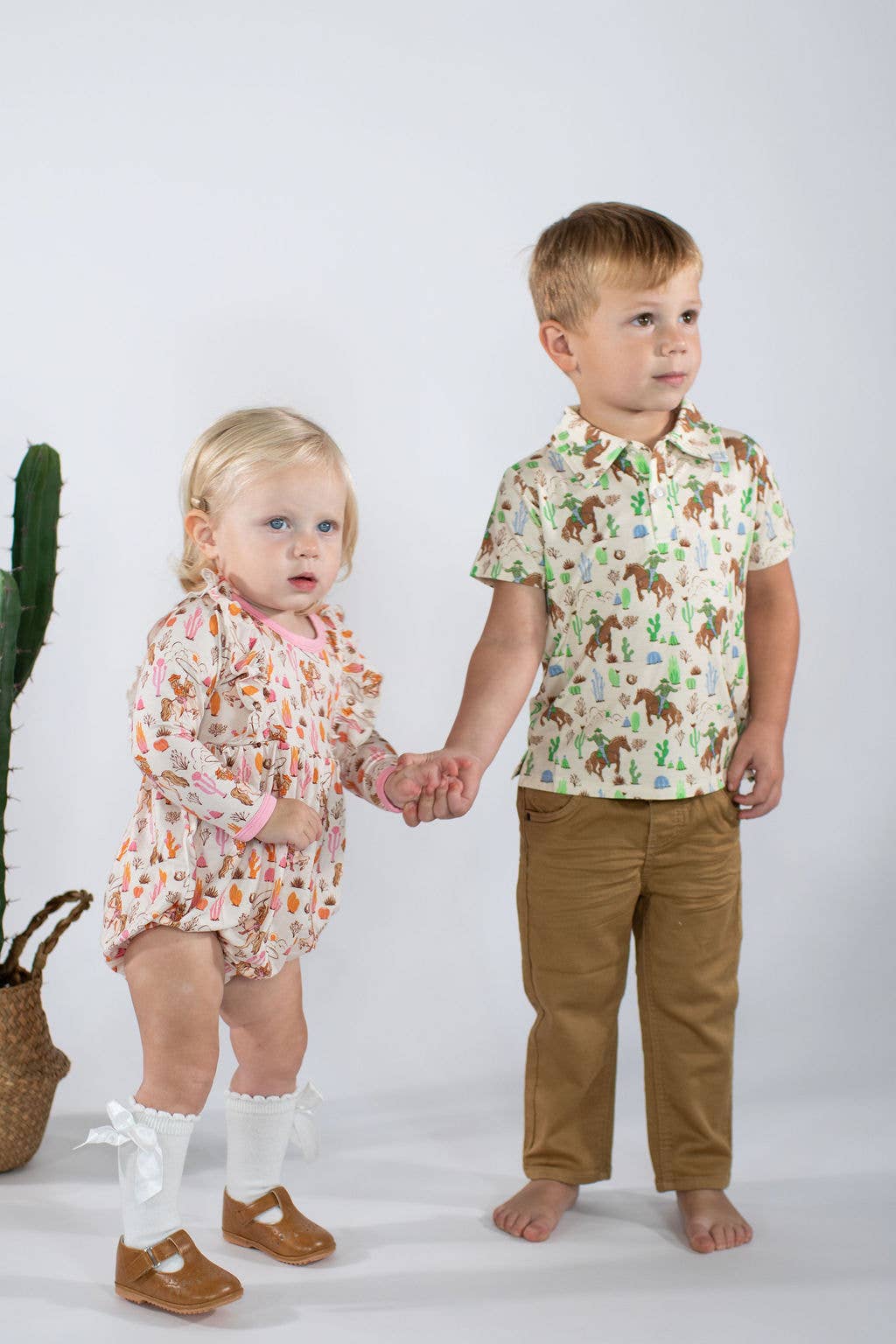 Goosies - Wholesale Clothing Set - Baby - Saddle Up, Cowgirl Toile - LS Flutter Bubble3