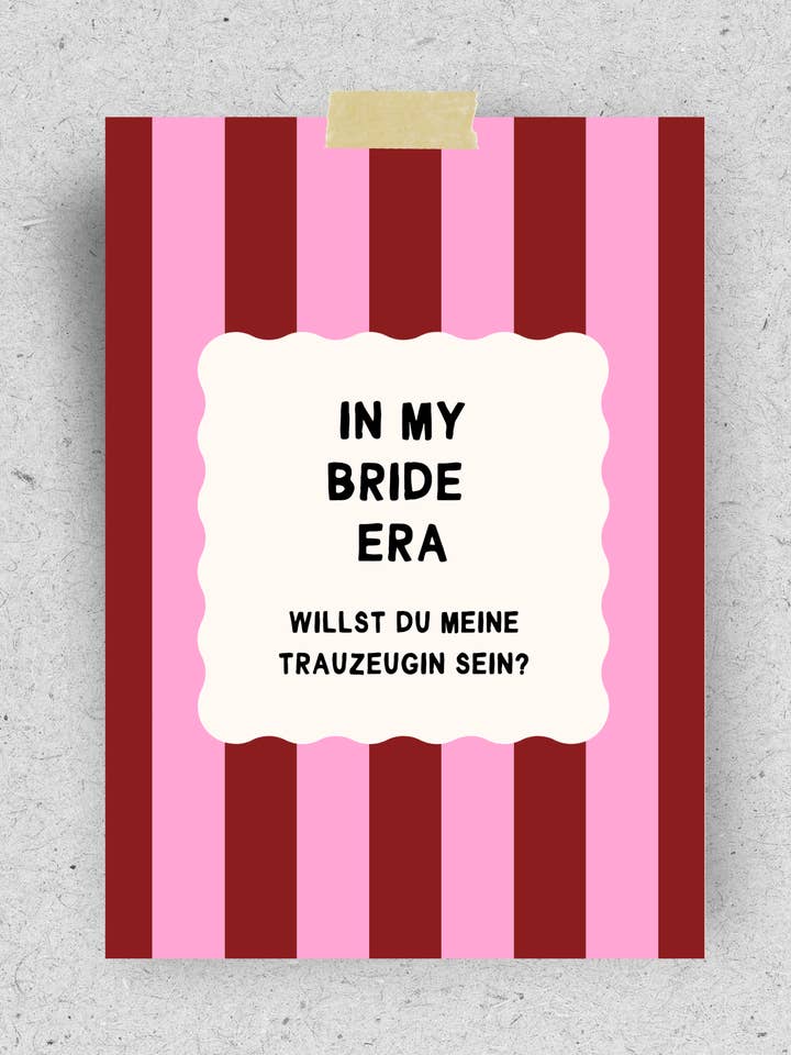 Postkarte "In my bride era" | Recyclingpapier für den Großhandel von hellopinlin