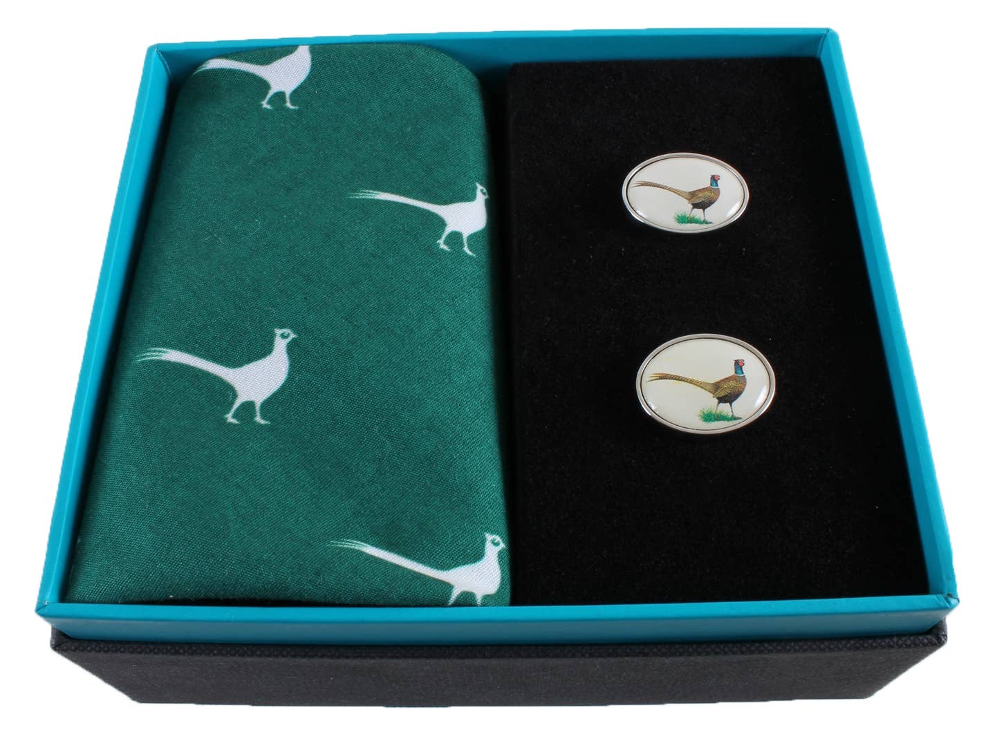 Dalaco - incorporating David Aster - Wholesale Cufflinks - Pheasant Handkerchief & Cufflink Set (Colours May Vary)0