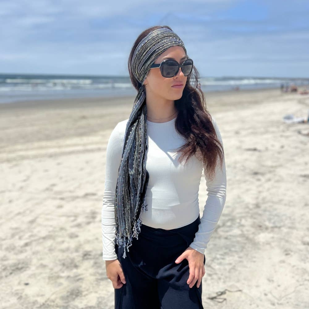 Humble Hilo – wholesale Scarf – Women's – Humble Hilo Multicolored Thread Artisan Scarf84