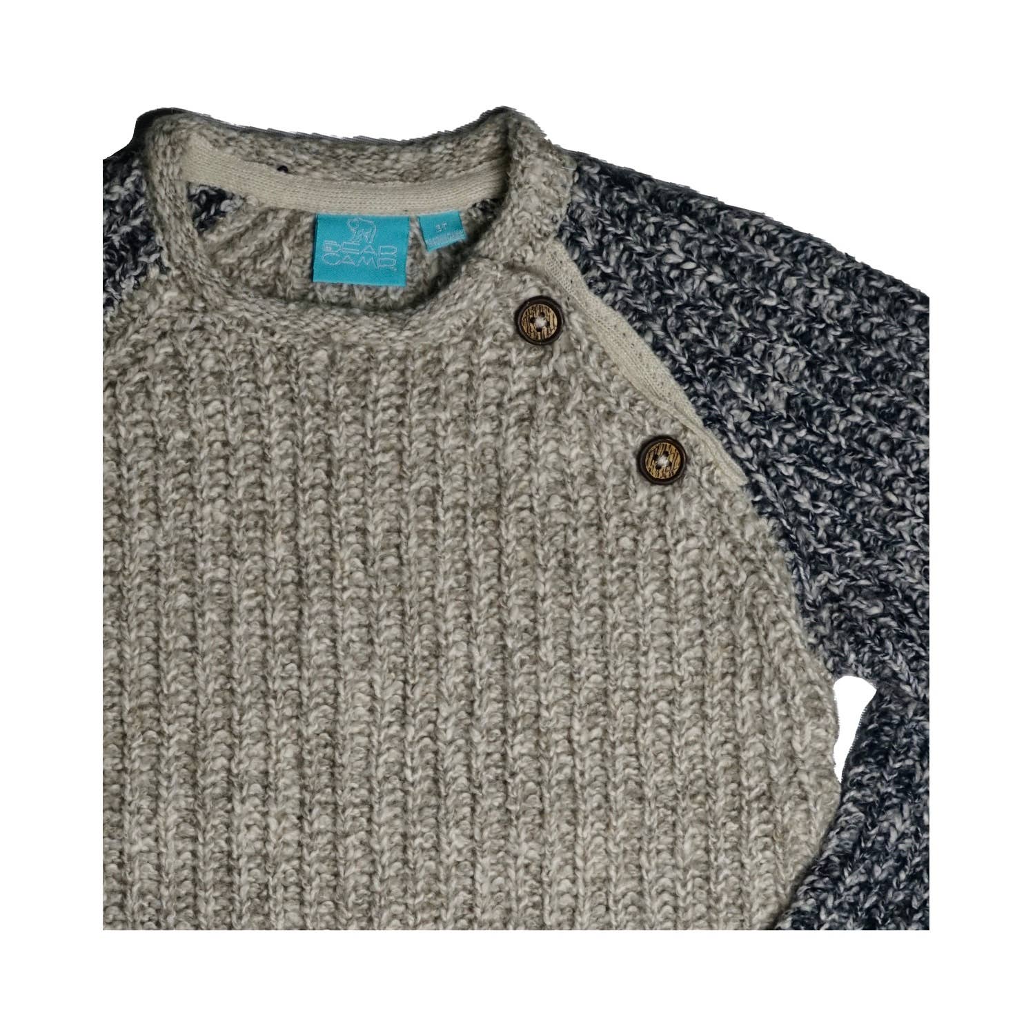 Grey Raglan Chunky Sweater - Baby & Toddler for wholesale on Faire2